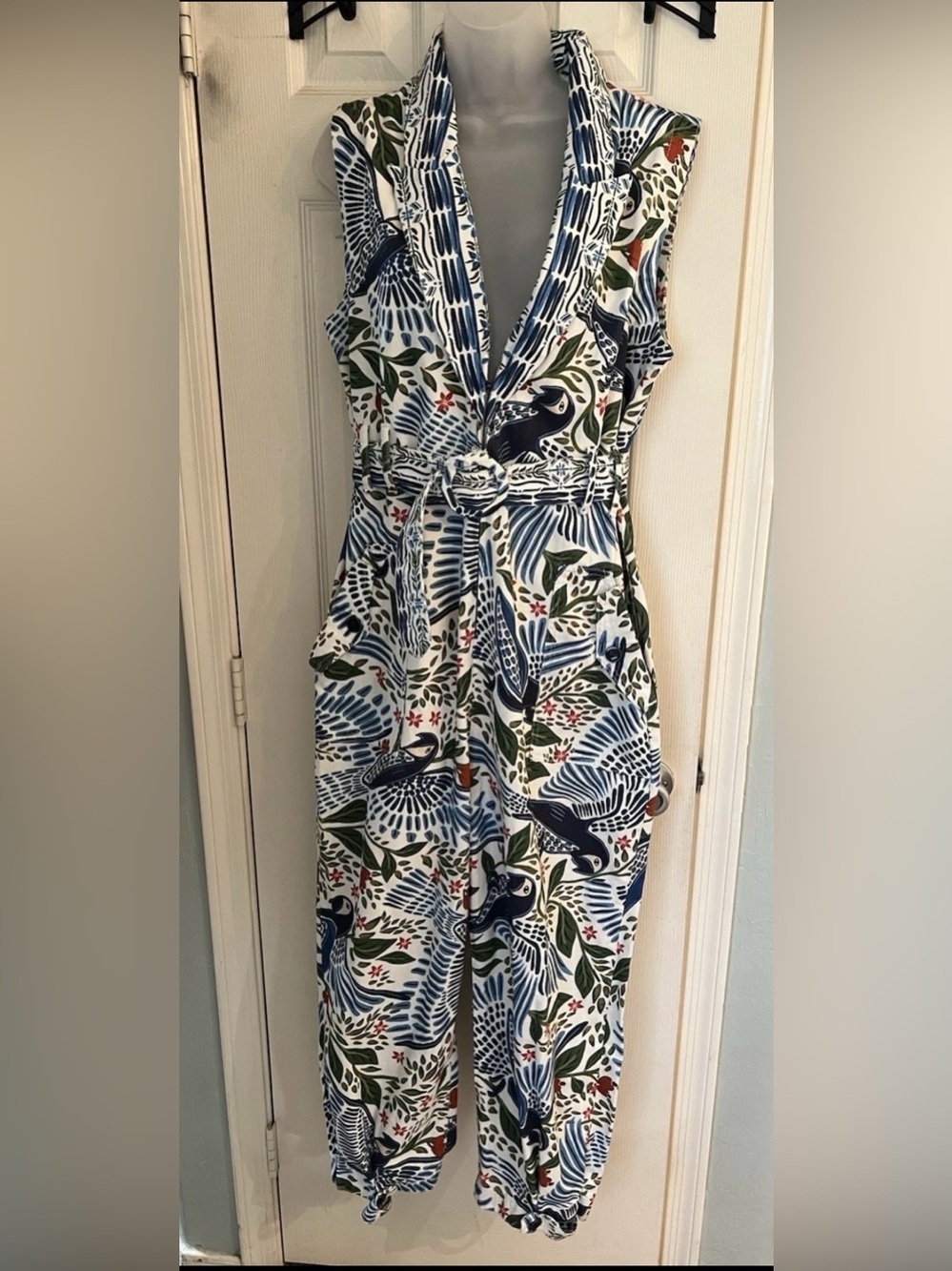 Farm Rio Macau Canvas Jumpsuit Size L